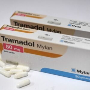 Tramadol 50 mg capsule box and blister pack